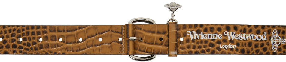 Vivienne Westwood Tan Wide Alex Charm Belt Cover