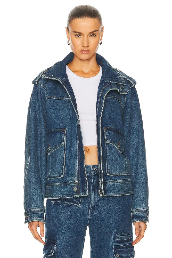 GRLFRND Arden Cargo Jacket in Blue Cover