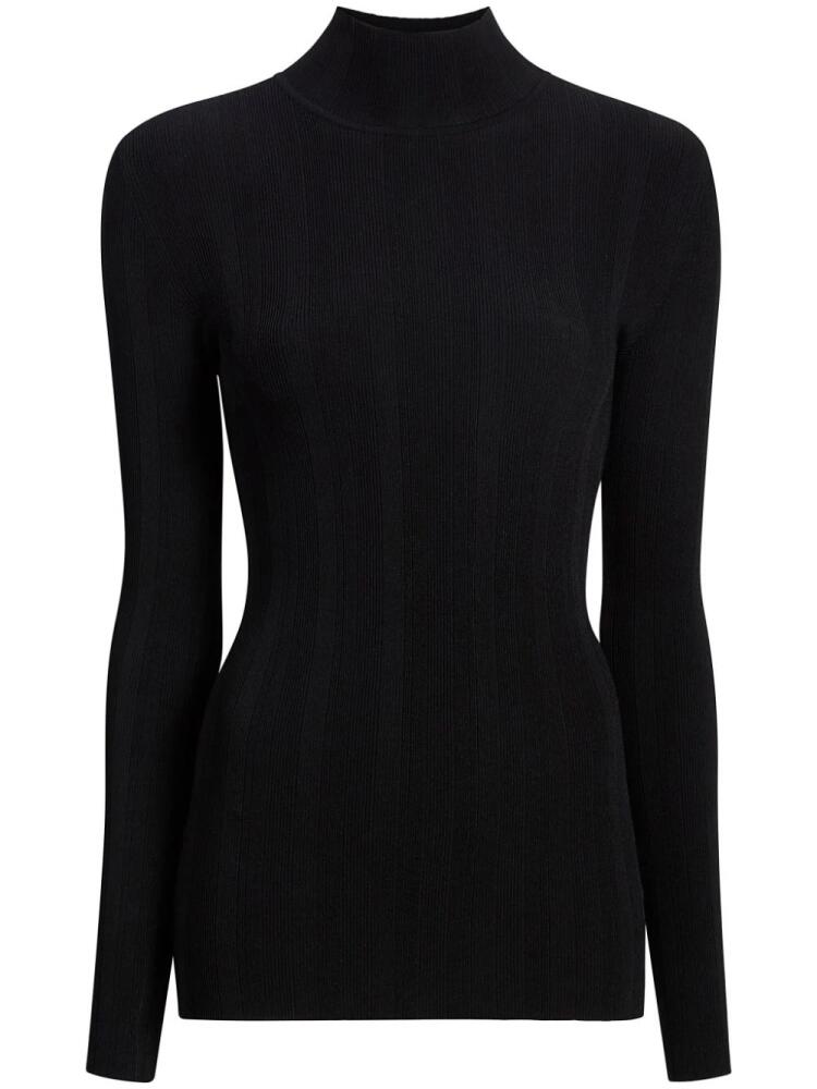 Another Tomorrow turtleneck ribbed-knit jumper - Black Cover