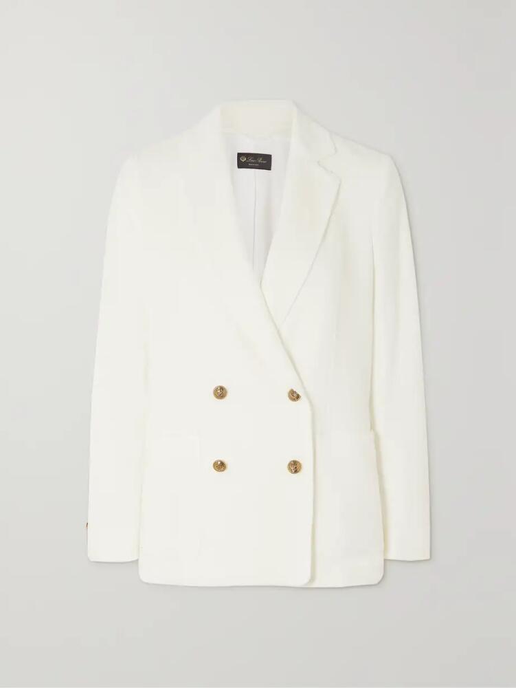 Loro Piana - Chiavari Double-breasted Linen And Cotton-blend Terry Blazer - White Cover