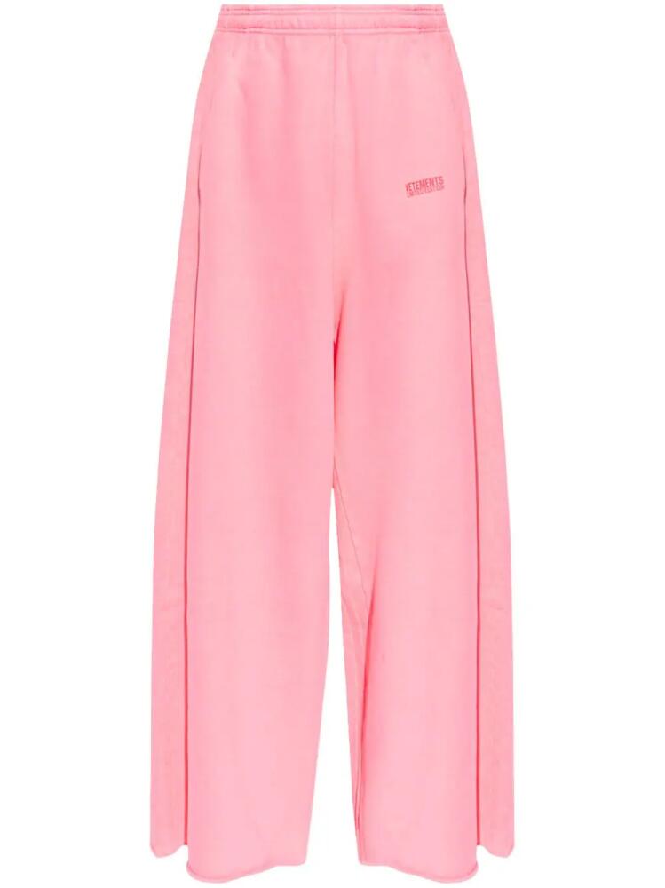 VETEMENTS wide-leg track pants - Pink Cover