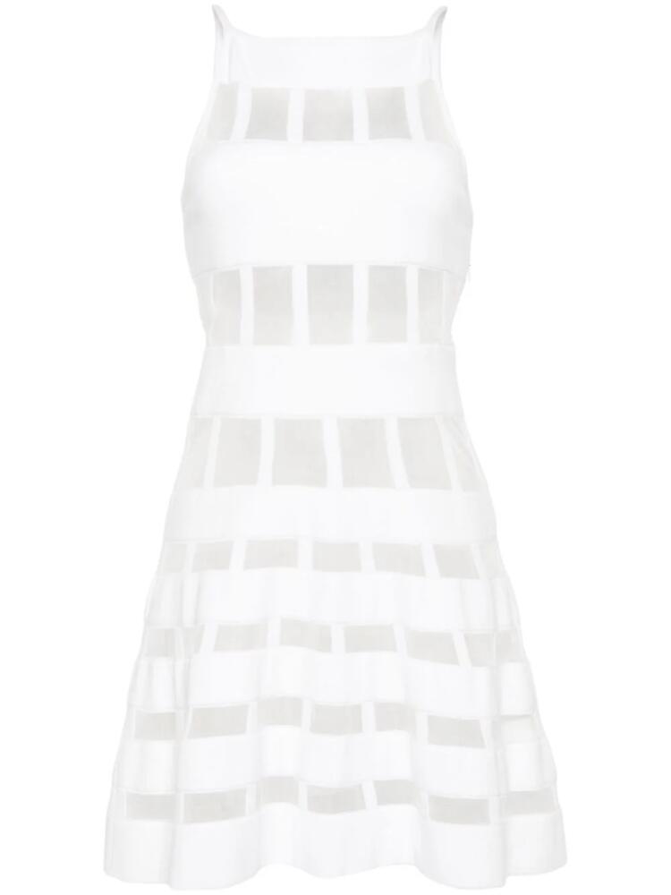 Genny panelled-design midi dress - White Cover