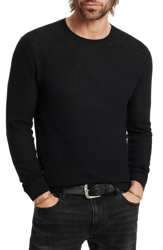 John Varvatos Alessio Cashmere & Cotton Sweater in Black Cover