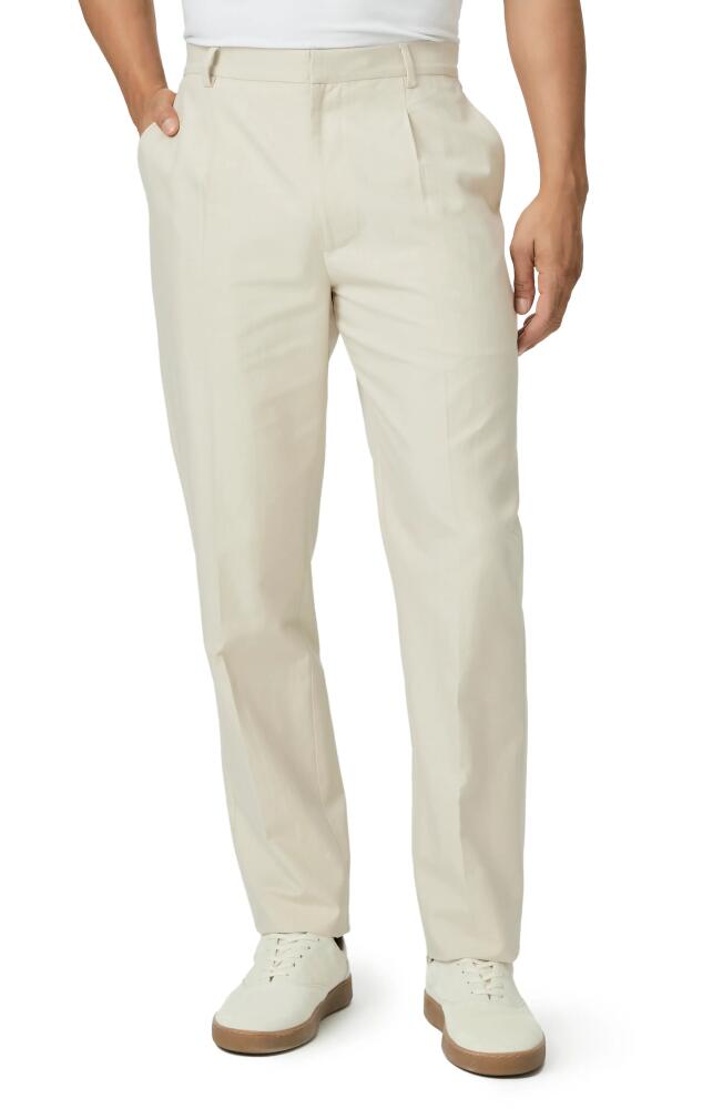 PAIGE Shultz Cotton Blend Twill Trousers in Pale Khaki Cover