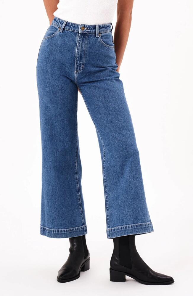 Rolla's Sailor Scoop Breaker Wide Leg Ankle Jeans in Mid Vintage Blue Cover