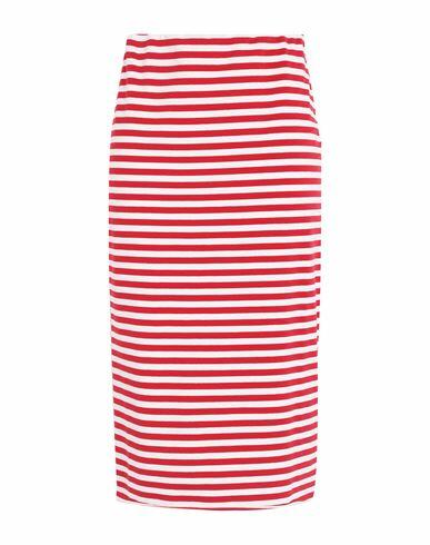 Max & co. Woman Midi skirt Red Cotton, Elastane Cover