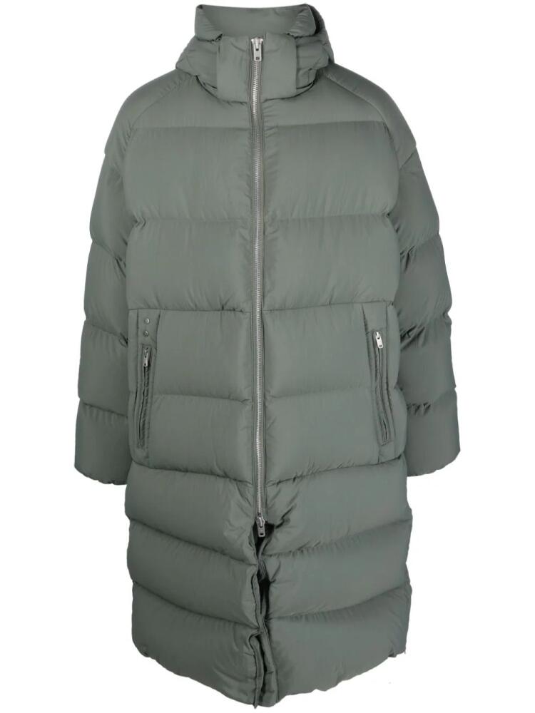 Y-3 quilted parka coat - Green Cover