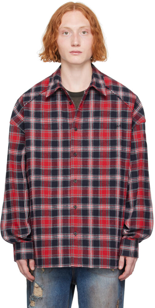 Juun.J Red Check Shirt Cover