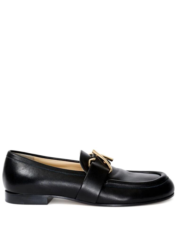 Proenza Schouler monogram-plaque leather loafers - Black Cover