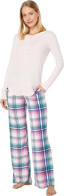 Honeydew Intimates First Snow Hacci Rib and Waffle Set (Pure Plaid) Women's Pajama Sets Cover