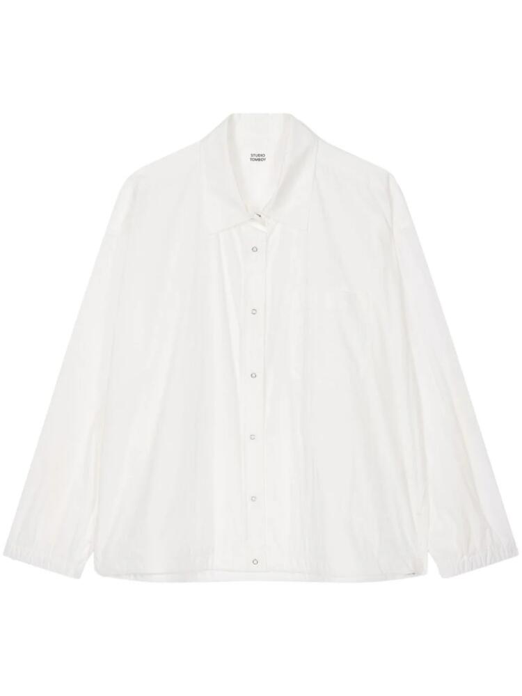 STUDIO TOMBOY elastic cuff shirt - White Cover