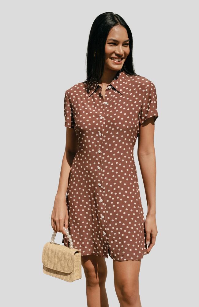 Whimsy + Row Ronnie Dress in Brown Polka Dot Cover