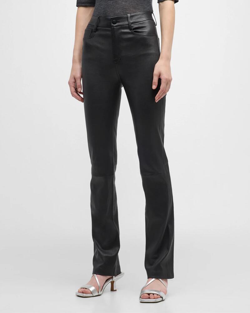 Vince Bootcut Stretch Leather Pants Cover