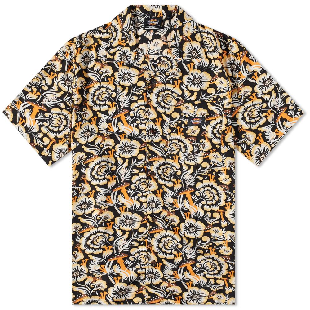 Dickies Men's Roseburg Vacation Shirt in Orange Floral Cover