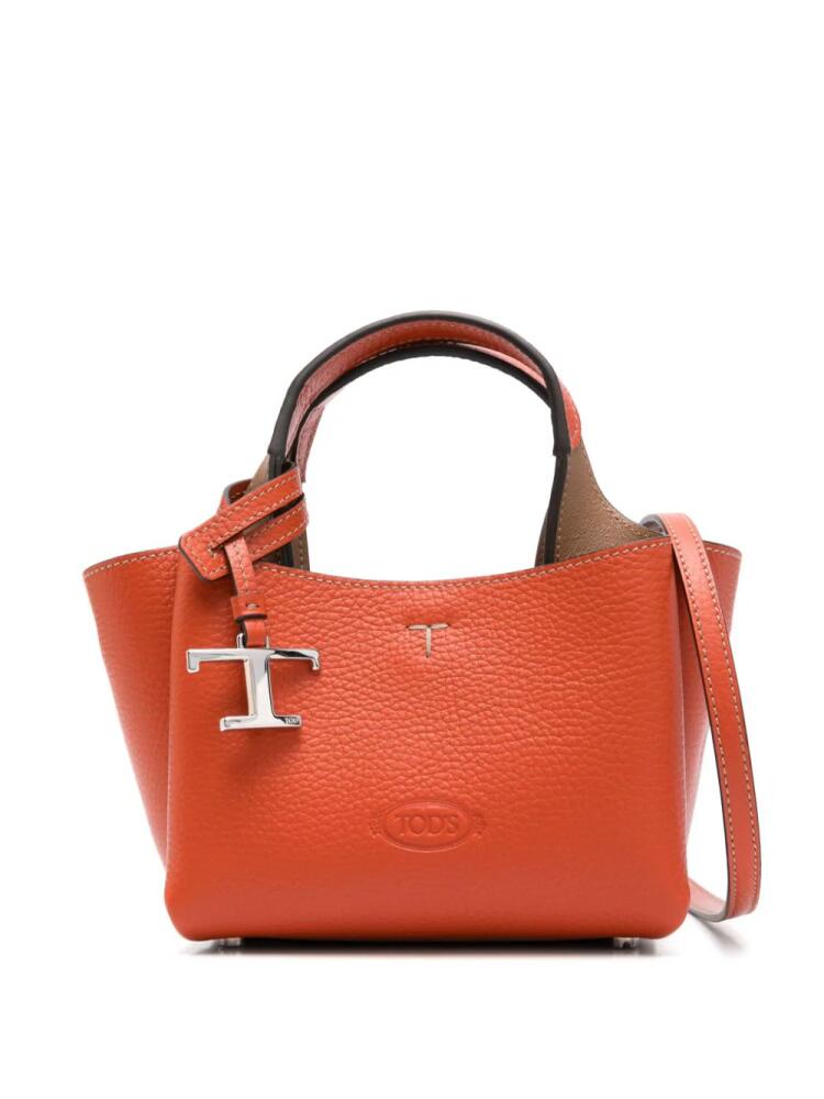 Tod's mini leather tote bag - Orange Cover