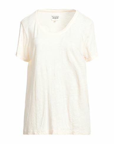 Alessia Santi Woman T-shirt Ivory Linen Cover