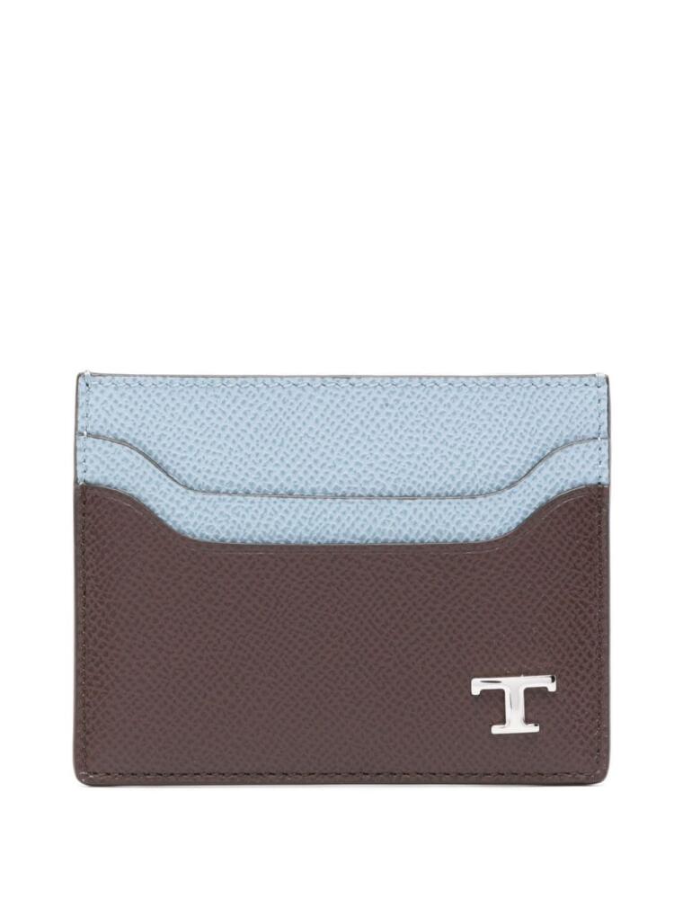 Tod's logo-plaque leather card holder - Brown Cover