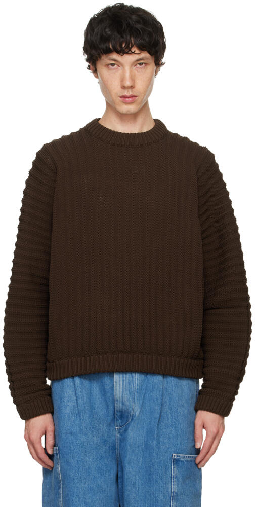 SUNNEI Brown Round Neck Sweater Cover