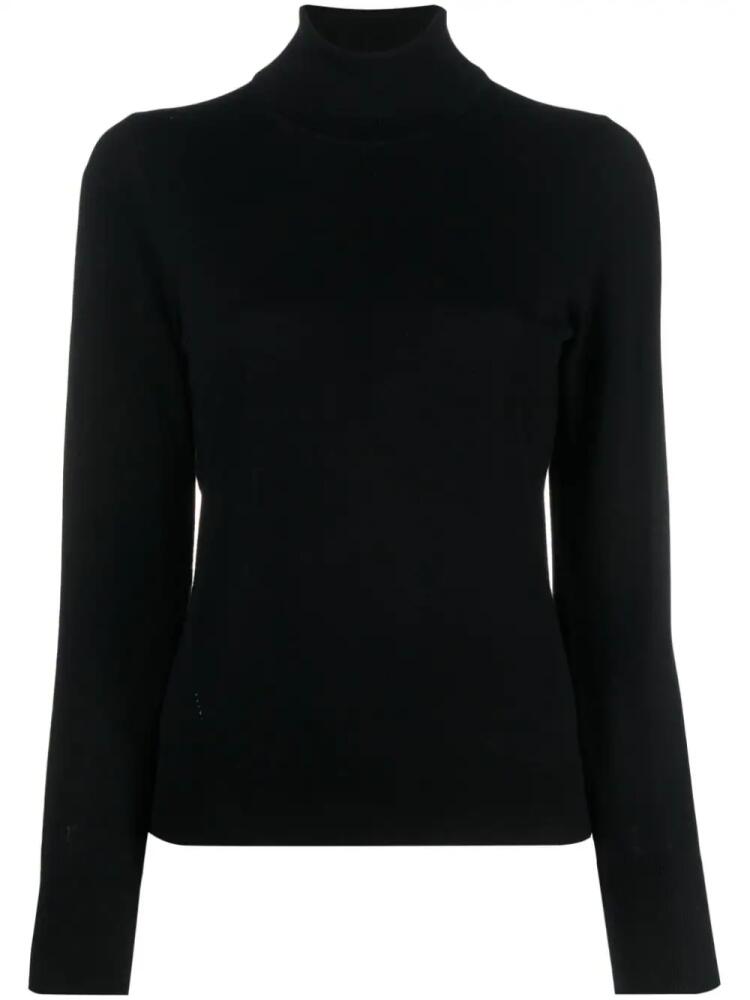 BOSS roll-neck virgin wool jumper - Black Cover