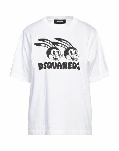 Dsquared2 Woman T-shirt White Cotton Cover