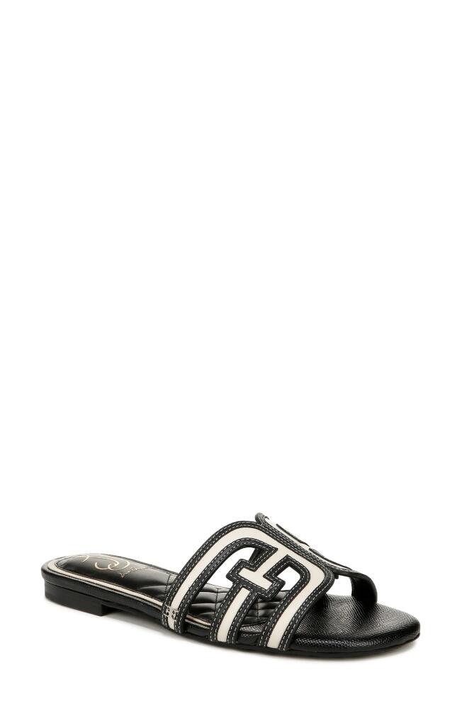 Sam Edelman Bay Cutout Slide Sandal - Wide Width Available in Modern Ivory/Black Cover