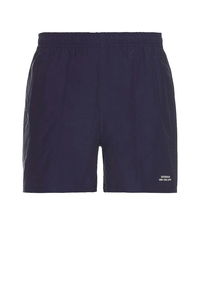 SATURDAYS NYC Talley Swim Short in Blue Cover