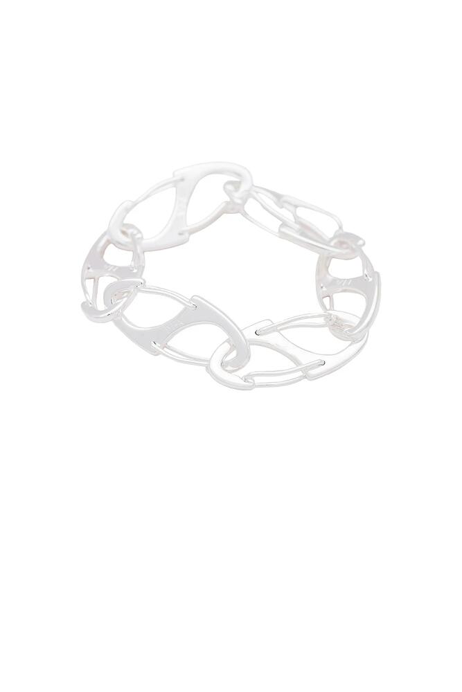 Martine Ali Silver Coated Bias Bracelet in Metallic Silver Cover