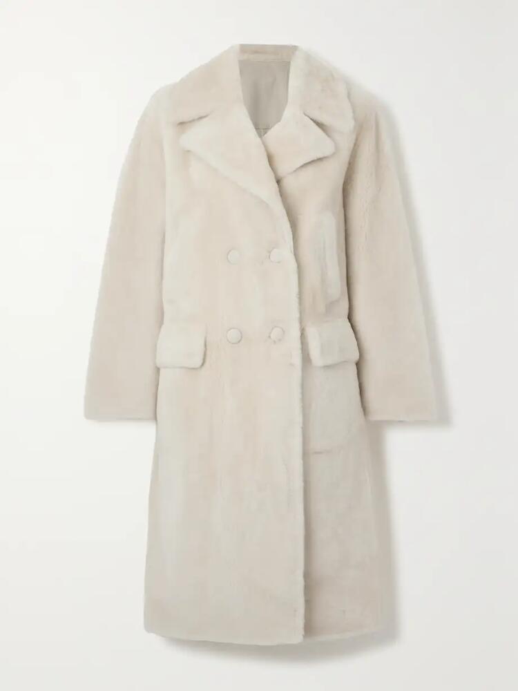 Yves Salomon - Double-breasted Shearling Coat - Off-white Cover