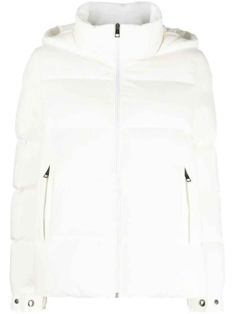 Kiton quilted hooded jacket - White Cover