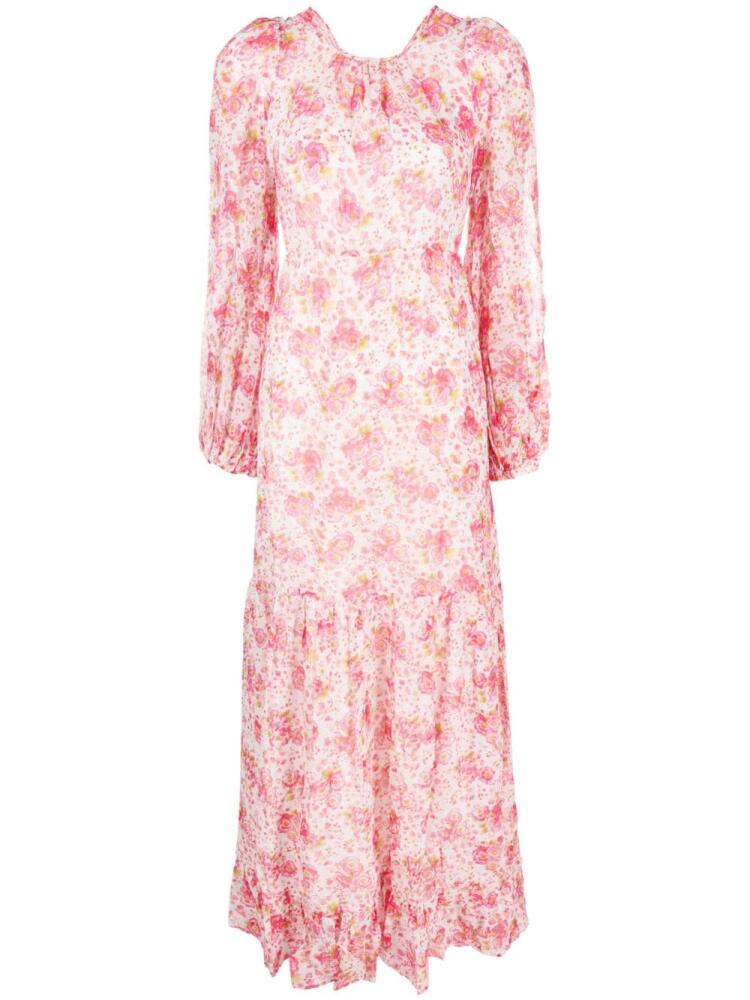 byTiMo floral-print cut-out detailing dress - Pink Cover