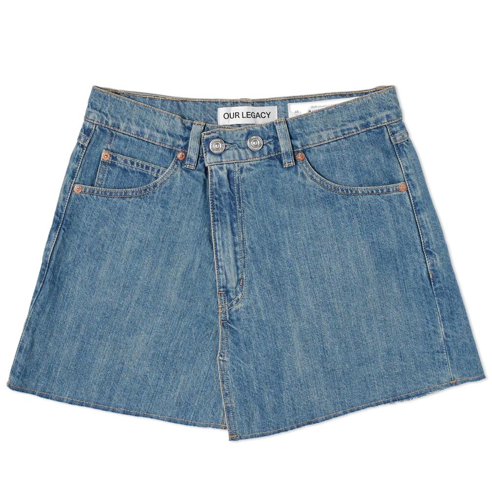 Our Legacy Women's Cover Denim Skirt in Mid Bla Cover