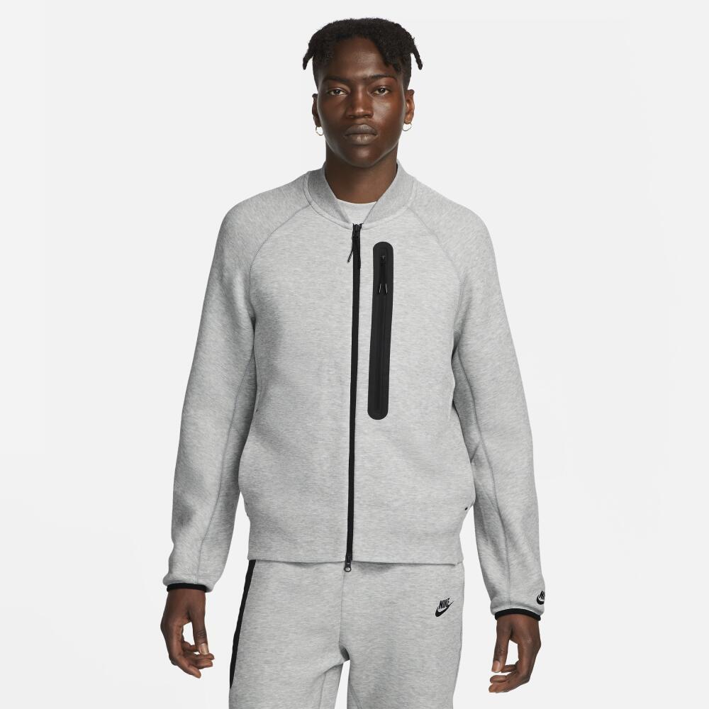 Men's Nike Sportswear Tech Fleece Bomber Jacket in Grey Cover