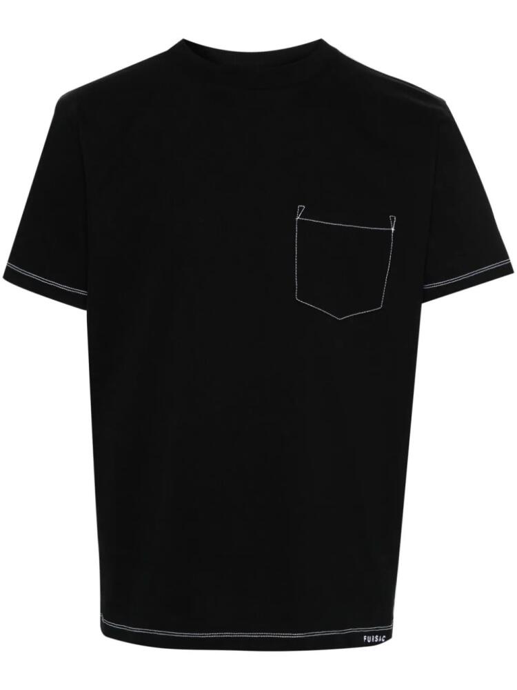 FURSAC contrast-stitching cotton T-shirt - Black Cover