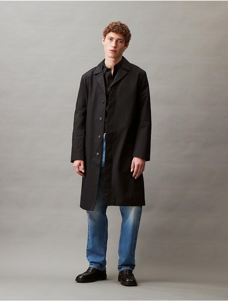 Calvin Klein Men's Classic Trench Coat - Black Cover