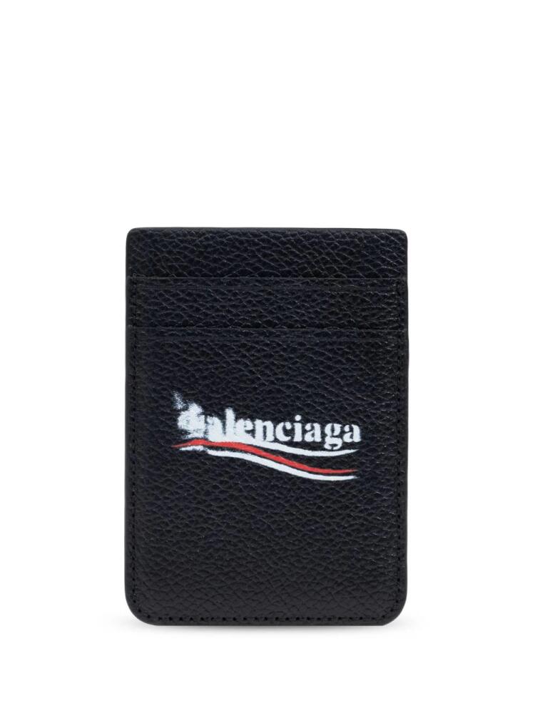 Balenciaga logo-print cardholder - Black Cover