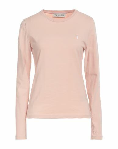 Trussardi Woman T-shirt Light pink Cotton, Elastane Cover