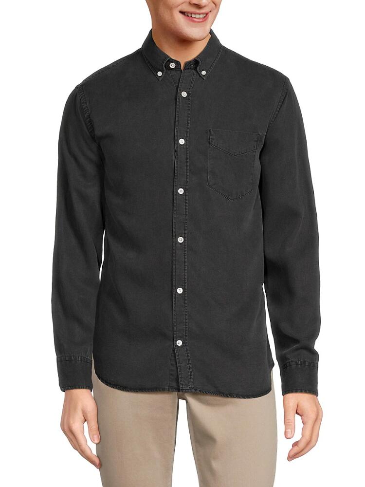 NN07 Men's Dyed Button Down Collar Shirt - Black Cover