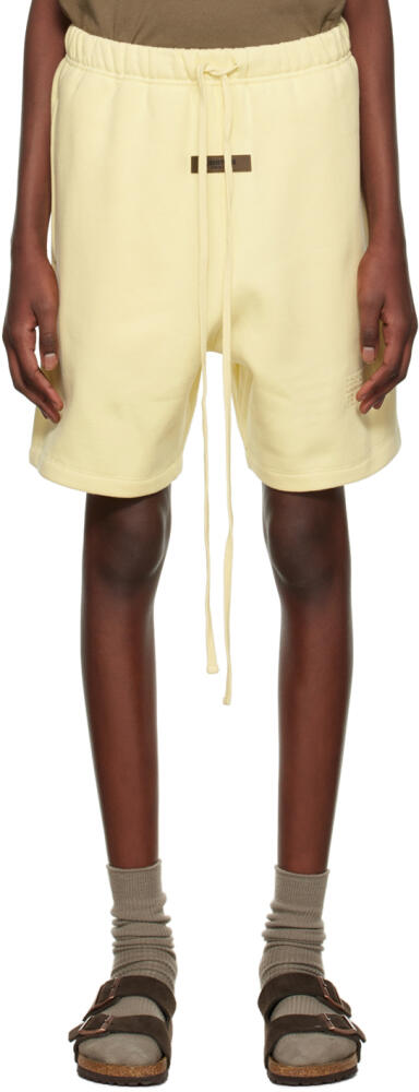 Fear of God ESSENTIALS Yellow Flocked Shorts Cover