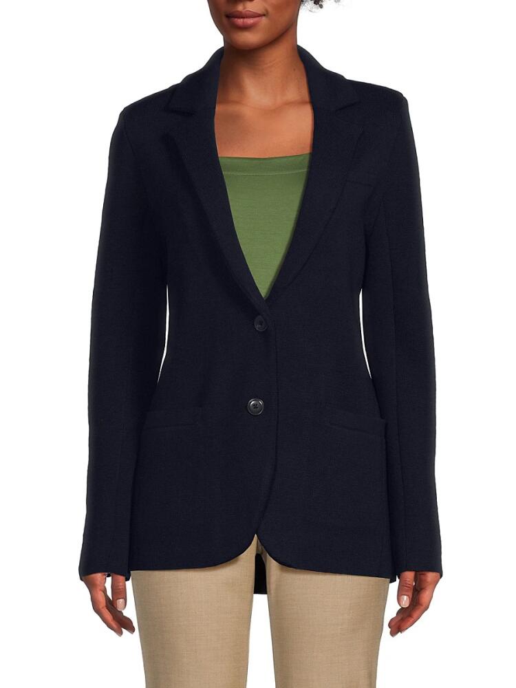 TWP Women's Boyfriend Merino Wool Blazer - Midnight Cover