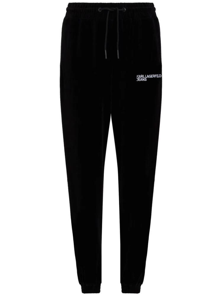 Karl Lagerfeld Jeans velvet corduroy track pants - Black Cover