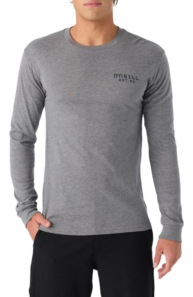 O'Neill Stacked Long Sleeve Graphic T-Shirt in Heather Grey Cover