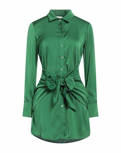 Berna Woman Mini dress Green Polyester Cover