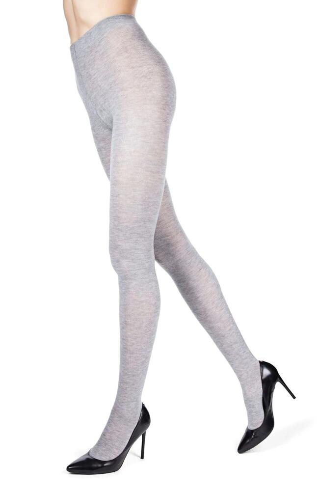 MeMoi Flat Knit Sweater Tights in Lt Gray Heather Cover