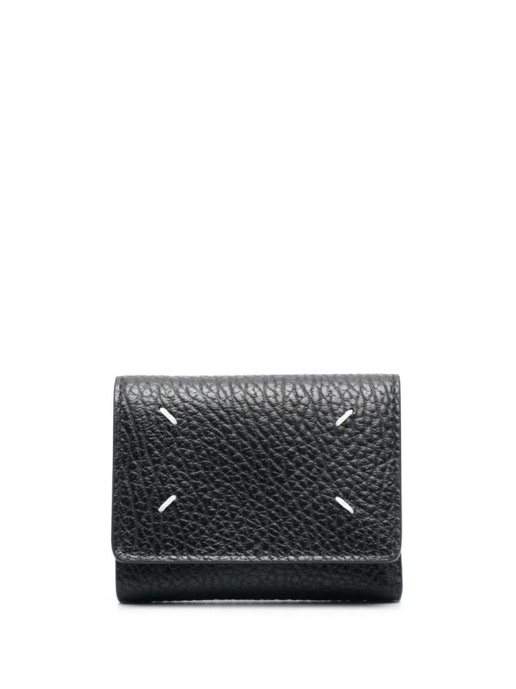 Maison Margiela four-stitch logo folded wallet - Black Cover