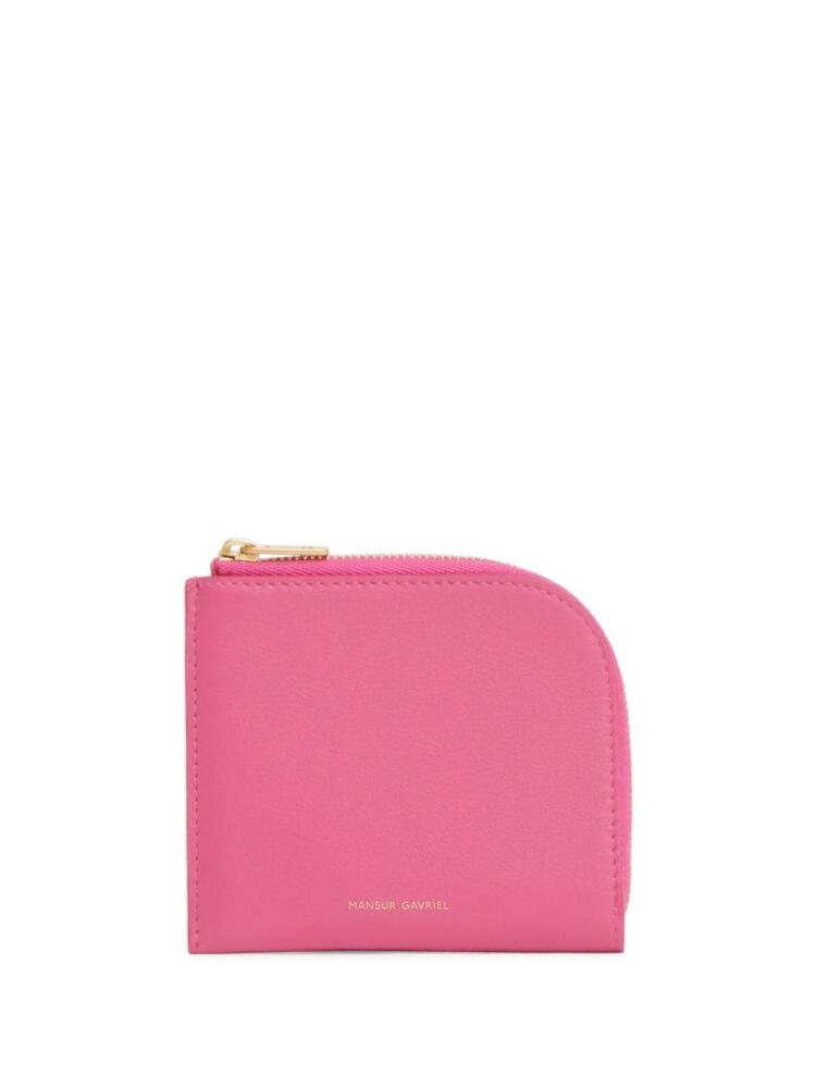 Mansur Gavriel logo-stamp slim leather wallet - Pink Cover