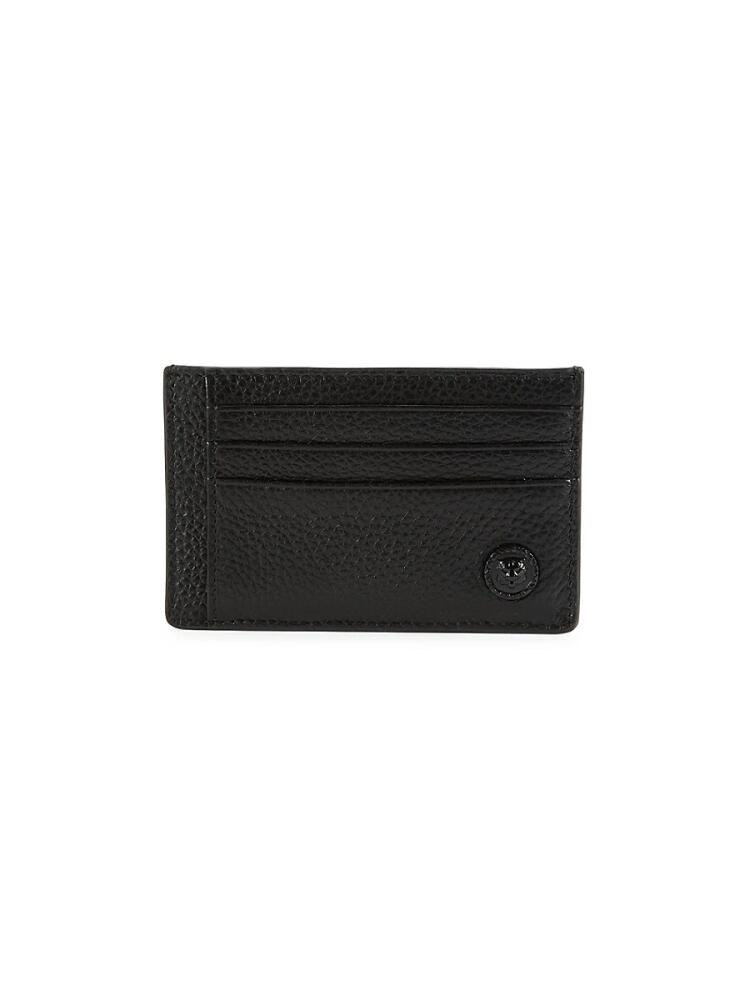 Just Cavalli Men's Tiger Logo Leather Card Case - Black Cover