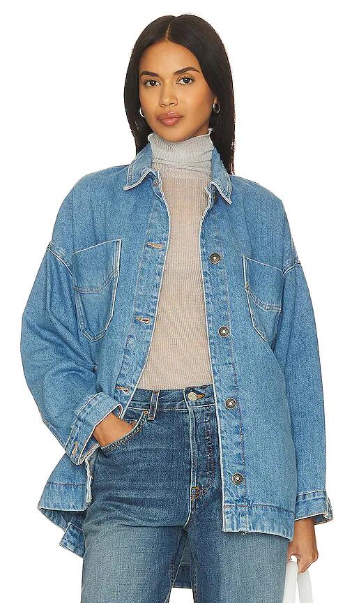 Free People x We The Free Madison City Denim Jacket in Denim-Light Cover