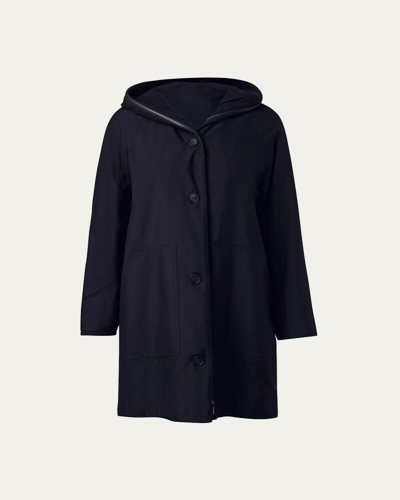 Akris Hooded Cashmere Two-In-One Short Coat Cover