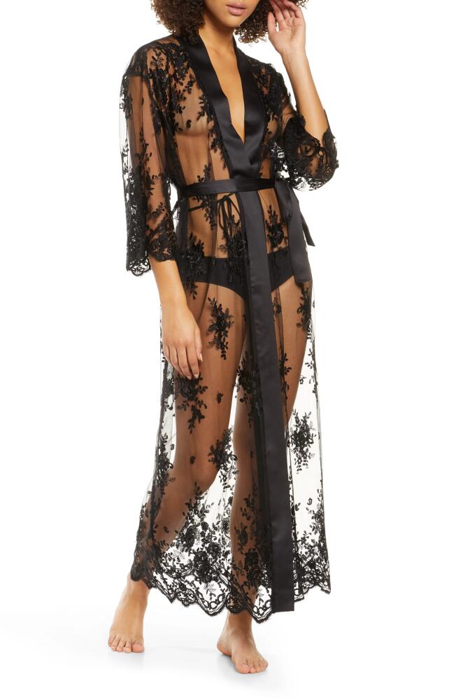 Rya Collection Darling Sheer Lace Robe in Black Cover