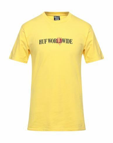 Huf Man T-shirt Yellow Cotton Cover